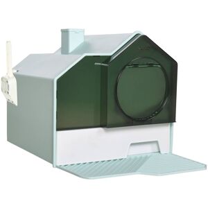 Kodotan sofa PawHut Hooded Cat Litter Box with Kitty Litter Mat, with Odor Control, Easy-Clean Pull-Out Drawer, Handle, Scoop Blue 17.75 In. W X 16.5 In. H X 18.5 In. D Kodotan sofa PawHut Hooded Cat Litter Box with Kitty Litter Mat, with Odor Control, Easy-Clean Pull-Out Drawer, Handle, Scoop Blue 17.75 In. W X 16.5 In. H X 18.5 In. D