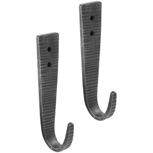 Achla Designs Set of 2 Hammered Strap Upturned Wall J-Hooks, 6.5 Inch Tall, Black Powder Coat Finish Black 2.0 In. L X 1.5 In. W X 6.5 In. H Achla Designs Set of 2 Hammered Strap Upturned Wall J-Hooks, 6.5 Inch Tall, Black Powder Coat Finish Black 2.0 In. L X 1.5 In. W X 6.5 In. H