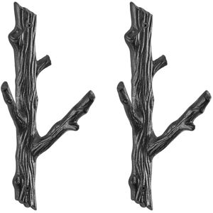 Danya B. Cast Iron Tree Branch Double Wall Mount Coat Hooks (Set of 2) Espresso 2.25 In. L X 4.5 In. W X 11.5 In. H Danya B. Cast Iron Tree Branch Double Wall Mount Coat Hooks (Set of 2) Espresso 2.25 In. L X 4.5 In. W X 11.5 In. H