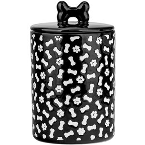 10 Strawberry Street Ceramic Pet Treat Jar Black Bone & Paw 4.5 In. W X 7.5 In. H X 4.5 In. D 10 Strawberry Street Ceramic Pet Treat Jar Black Bone & Paw 4.5 In. W X 7.5 In. H X 4.5 In. D
