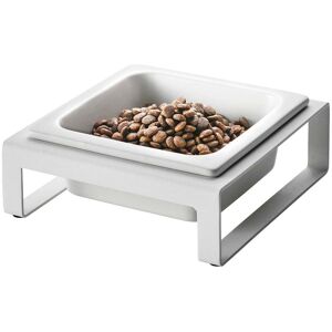 Yamazaki Home Single Pet Food Bowl - Two Styles, Steel and Ceramic, Short, 1.25 - L 6.1 x W 5.91 x H 2.36 inches White L 6.1 x W 5.91 x H 2.36 inches Yamazaki Home Single Pet Food Bowl - Two Styles, Steel and Ceramic, Short, 1.25 - L 6.1 x W 5.91 x H 2.36 inches White L 6.1 x W 5.91 x H 2.36 inches