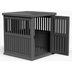 Clihome Indoor Dog Crate Lockable Door & Slanted Roof Ventilated Black 21.3 In. W X 25.3 In. H X 29.7 In. D Clihome Indoor Dog Crate Lockable Door & Slanted Roof Ventilated Black 21.3 In. W X 25.3 In. H X 29.7 In. D