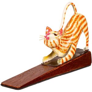 Evergreen Handcrafted Metal Cat Door Stopper Multi-Color 10.0 In. L X 2.25 In. W X 6.25 In. H Evergreen Handcrafted Metal Cat Door Stopper Multi-Color 10.0 In. L X 2.25 In. W X 6.25 In. H