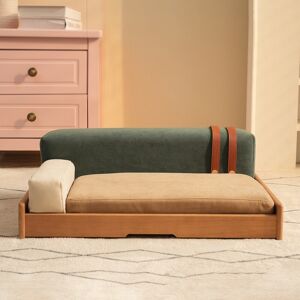 Kodotan sofa Modern Wooden Pet Bed for Cats & Dogs, Oak Veneer, Scratch-Resistant Fabric, Removable Cushion Multi Kodotan sofa Modern Wooden Pet Bed for Cats & Dogs, Oak Veneer, Scratch-Resistant Fabric, Removable Cushion Multi
