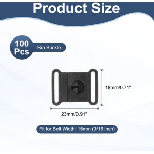 Unique Safety Breakaway Buckle Plastic Flat Snap Insert Buckle Front Closure Hook Clasp for Bra Cat Dog Collar - Black 9/16 Unique Safety Breakaway Buckle Plastic Flat Snap Insert Buckle Front Closure Hook Clasp for Bra Cat Dog Collar - Black 9/16