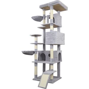 Kodotan sofa 84.6 in Cat Tree Tower with Wide Base, 3 Large Hinding Condo, 11 Sisal Scratching Post, Sisal Scratching Ladder, 2 Hammocks Light Gray 19.8 In. W X 84.6 In. H X 23.6 In. D Kodotan sofa 84.6 in Cat Tree Tower with Wide Base, 3 Large Hinding Condo, 11 Sisal Scratching Post, Sisal Scratching Ladder, 2 Hammocks Light Gray 19.8 In. W X 84.6 In. H X 23.6 In. D