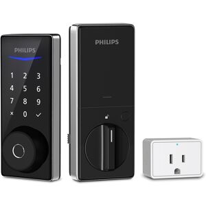 Philips Fingerprint Touchscreen Smart Door Lock Deadbolt Satin Nickel WiFi Connection Philips Fingerprint Touchscreen Smart Door Lock Deadbolt Satin Nickel WiFi Connection