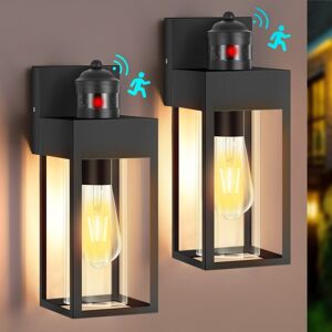 solfartinc Smart Security Black Motion-Sensor Wall Lights for Your Outdoor Space 2-Pack Black 2-Pack 7 to 12 Inches solfartinc Smart Security Black Motion-Sensor Wall Lights for Your Outdoor Space 2-Pack Black 2-Pack 7 to 12 Inches