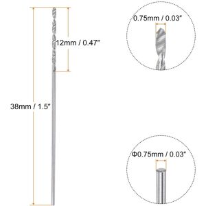 Unique 4pcs C3/K10 Tungsten Carbide Precision Straight Shank Twist Drill Bit - Silver Tone 0.75mm Unique 4pcs C3/K10 Tungsten Carbide Precision Straight Shank Twist Drill Bit - Silver Tone 0.75mm