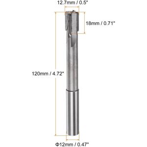Unique 12.7mm H7 Tungsten Carbide Tip Straight Flutes Lathe Machine Chucking Reamer Gray 12.7mm Unique 12.7mm H7 Tungsten Carbide Tip Straight Flutes Lathe Machine Chucking Reamer Gray 12.7mm