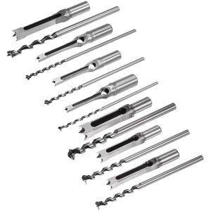 Unique 7pcs Square Hole Drill Bits for Woodworking Hole Saw Mortising Chisel Drill Bits - Silver Silver Unique 7pcs Square Hole Drill Bits for Woodworking Hole Saw Mortising Chisel Drill Bits - Silver Silver