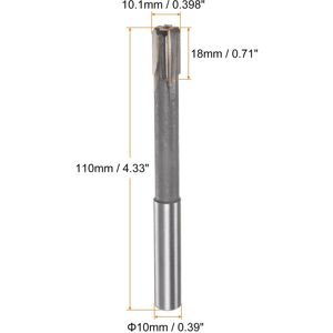 Unique 10.1mm H7 Tungsten Carbide Tip Straight Flutes Lathe Machine Chucking Reamer Gray 10.1mm Unique 10.1mm H7 Tungsten Carbide Tip Straight Flutes Lathe Machine Chucking Reamer Gray 10.1mm