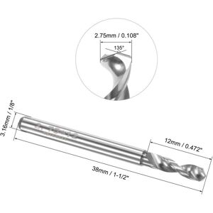 Unique Tungsten Carbide Spiral Flute Micro PCB Drill Bits Drilling 2.75mm Unique Tungsten Carbide Spiral Flute Micro PCB Drill Bits Drilling 2.75mm