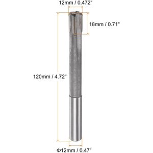 Unique 12mm H7 Tungsten Carbide Tip Straight Flutes Lathe Machine Chucking Reamer Gray 12mm Unique 12mm H7 Tungsten Carbide Tip Straight Flutes Lathe Machine Chucking Reamer Gray 12mm