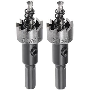 Unique 2 Pcs 18.2mm HSS Drill Bit Hole Saw Cutter for Metal Alloy Wood - Black, Silver Tone Black, Silver Tone 18.2mm Unique 2 Pcs 18.2mm HSS Drill Bit Hole Saw Cutter for Metal Alloy Wood - Black, Silver Tone Black, Silver Tone 18.2mm