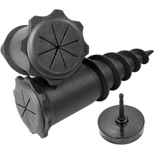 Tierra Garden Ground Spike Anchor Kit - 2 4 or 6 Pack with Drill Chuck Black 2 Spikes Tierra Garden Ground Spike Anchor Kit - 2 4 or 6 Pack with Drill Chuck Black 2 Spikes