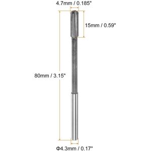 Unique 4.7mm H7 Tungsten Carbide Tip Straight Flutes Lathe Machine Chucking Reamer Gray 4.7mm Unique 4.7mm H7 Tungsten Carbide Tip Straight Flutes Lathe Machine Chucking Reamer Gray 4.7mm