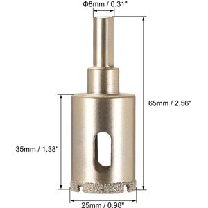 Unique Vacuum Brazed Diamond Drill Bits Hole Saw for Porcelain Marble Glass - 25mm 25mm Unique Vacuum Brazed Diamond Drill Bits Hole Saw for Porcelain Marble Glass - 25mm 25mm