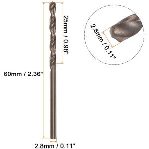Unique 12pcs Cobalt Drill Bits M35 Twist Drill Bit Straight Jobber Drill Bits 2.8mmx60mm Unique 12pcs Cobalt Drill Bits M35 Twist Drill Bit Straight Jobber Drill Bits 2.8mmx60mm