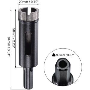 Unique Diamond Core Drill Bits Dry or Wet for Concrete Brick Block Masonry Drilling Tool - Black 0.79 Unique Diamond Core Drill Bits Dry or Wet for Concrete Brick Block Masonry Drilling Tool - Black 0.79