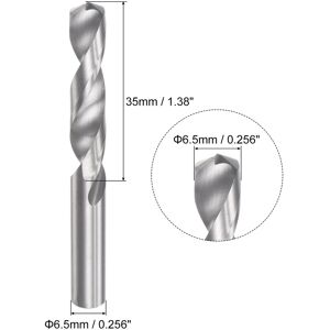 Unique 5.8mm C2/K20 Tungsten Carbide Straight Shank Spiral Flutes Twist Drill Bit - Silver Tone 6.5mm Unique 5.8mm C2/K20 Tungsten Carbide Straight Shank Spiral Flutes Twist Drill Bit - Silver Tone 6.5mm