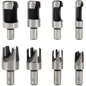 Unique Wood Plug Cutter Drill Bit Set 1/4 3/8 1/2 5/8” Cork Tenon Hole Saw Tool 8pcs Silver Unique Wood Plug Cutter Drill Bit Set 1/4 3/8 1/2 5/8” Cork Tenon Hole Saw Tool 8pcs Silver