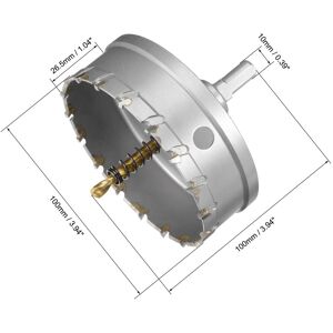 Unique Carbide Hole Cutter Hole Saws for Stainless Steel with Center Drill Cutting Tool 100mm Unique Carbide Hole Cutter Hole Saws for Stainless Steel with Center Drill Cutting Tool 100mm