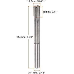 Unique 11.7mm H7 Tungsten Carbide Tip Straight Flutes Lathe Machine Chucking Reamer Gray 11.7mm Unique 11.7mm H7 Tungsten Carbide Tip Straight Flutes Lathe Machine Chucking Reamer Gray 11.7mm