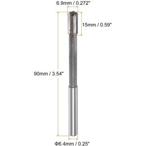 Unique 6.9mm H7 Tungsten Carbide Tip Straight Flutes Lathe Machine Chucking Reamer Gray 6.9mm Unique 6.9mm H7 Tungsten Carbide Tip Straight Flutes Lathe Machine Chucking Reamer Gray 6.9mm
