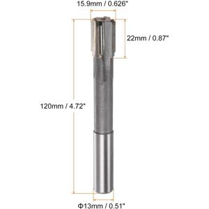 Unique 15.9mm H7 Tungsten Carbide Tip Straight Flutes Lathe Machine Chucking Reamer Gray 15.9mm Unique 15.9mm H7 Tungsten Carbide Tip Straight Flutes Lathe Machine Chucking Reamer Gray 15.9mm