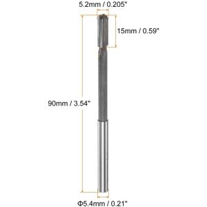 Unique 2pcs 5.2mm H7 Tungsten Carbide Tip Straight Flutes Lathe Machine Chucking Reamer Gray 5.2mm Unique 2pcs 5.2mm H7 Tungsten Carbide Tip Straight Flutes Lathe Machine Chucking Reamer Gray 5.2mm