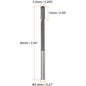 Unique 5.2mm H7 Tungsten Carbide Tip Straight Flutes Lathe Machine Chucking Reamer Gray 5.2mm Unique 5.2mm H7 Tungsten Carbide Tip Straight Flutes Lathe Machine Chucking Reamer Gray 5.2mm