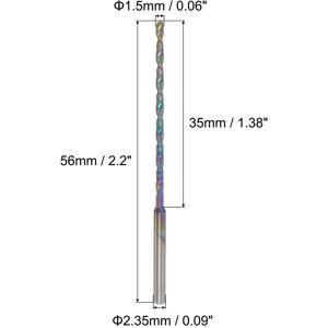 Unique 6Pcs 1mm Micro Engraving Drill Bits, High-Speed Steel 2.35mm Shank Uncoated 1.5mm Unique 6Pcs 1mm Micro Engraving Drill Bits, High-Speed Steel 2.35mm Shank Uncoated 1.5mm