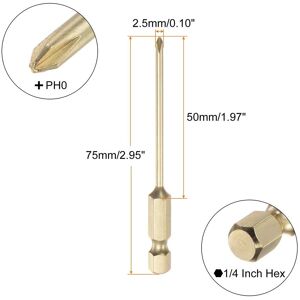 Unique 5pcs PH0 Phillips Head Screwdriver Drill 2 0.1 Unique 5pcs PH0 Phillips Head Screwdriver Drill 2 0.1