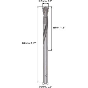 Unique 6Pcs Cemented Carbide Twist Drill Bits for Stainless Steel Copper Aluminum 5.2mm Unique 6Pcs Cemented Carbide Twist Drill Bits for Stainless Steel Copper Aluminum 5.2mm