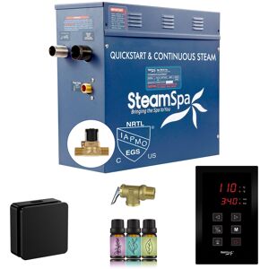 SteamSpa Oasis Series 7500-Watts Steam Generator with Continuous Steam Plus Easy Touch Pad and Auto Drain Matte Black 16.0 In. W X 14.5 In. H X 6.5 In. D SteamSpa Oasis Series 7500-Watts Steam Generator with Continuous Steam Plus Easy Touch Pad and Auto Drain Matte Black 16.0 In. W X 14.5 In. H X 6.5 In. D