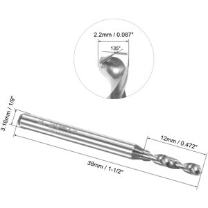 Unique Tungsten Carbide Spiral Flute Micro PCB Drill Bits Drilling Tool 2.2mm Unique Tungsten Carbide Spiral Flute Micro PCB Drill Bits Drilling Tool 2.2mm