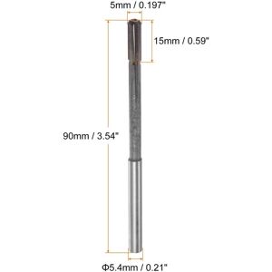 Unique 5mm H7 Tungsten Carbide Tip Straight Flutes Lathe Machine Chucking Reamer Gray 5mm Unique 5mm H7 Tungsten Carbide Tip Straight Flutes Lathe Machine Chucking Reamer Gray 5mm