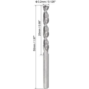 Unique Solid Carbide Left Hand Spiral Flutes Twist Drill Bits Tool 3.2mm Unique Solid Carbide Left Hand Spiral Flutes Twist Drill Bits Tool 3.2mm