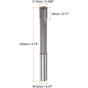 Unique 11.9mm H7 Tungsten Carbide Tip Straight Flutes Lathe Machine Chucking Reamer Gray 11.9mm Unique 11.9mm H7 Tungsten Carbide Tip Straight Flutes Lathe Machine Chucking Reamer Gray 11.9mm