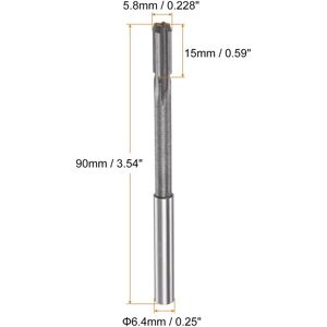 Unique 2pcs 5.8mm H7 Tungsten Carbide Tip Straight Flutes Lathe Machine Chucking Reamer Gray 5.8mm Unique 2pcs 5.8mm H7 Tungsten Carbide Tip Straight Flutes Lathe Machine Chucking Reamer Gray 5.8mm