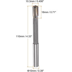 Unique 10.3mm H7 Tungsten Carbide Tip Straight Flutes Lathe Machine Chucking Reamer Gray 10.3mm Unique 10.3mm H7 Tungsten Carbide Tip Straight Flutes Lathe Machine Chucking Reamer Gray 10.3mm