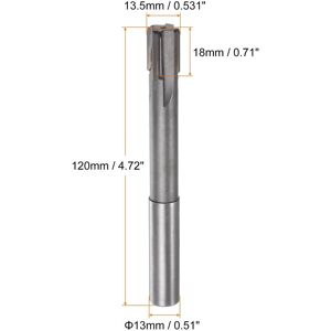 Unique 13.5mm H7 Tungsten Carbide Tip Straight Flutes Lathe Machine Chucking Reamer Gray 13.5mm Unique 13.5mm H7 Tungsten Carbide Tip Straight Flutes Lathe Machine Chucking Reamer Gray 13.5mm