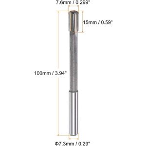 Unique 7.6mm H7 Tungsten Carbide Tip Straight Flutes Lathe Machine Chucking Reamer Gray 7.6mm Unique 7.6mm H7 Tungsten Carbide Tip Straight Flutes Lathe Machine Chucking Reamer Gray 7.6mm