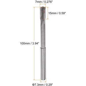 Unique 7mm H7 Tungsten Carbide Tip Straight Flutes Lathe Machine Chucking Reamer Gray 7mm Unique 7mm H7 Tungsten Carbide Tip Straight Flutes Lathe Machine Chucking Reamer Gray 7mm