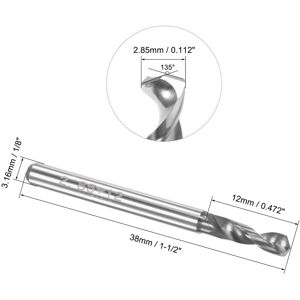 Unique Tungsten Carbide Spiral Flute Micro PCB Drill Bits Drilling 2.85mm Unique Tungsten Carbide Spiral Flute Micro PCB Drill Bits Drilling 2.85mm