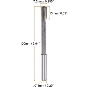 Unique 7.5mm H7 Tungsten Carbide Tip Straight Flutes Lathe Machine Chucking Reamer Gray 7.5mm Unique 7.5mm H7 Tungsten Carbide Tip Straight Flutes Lathe Machine Chucking Reamer Gray 7.5mm