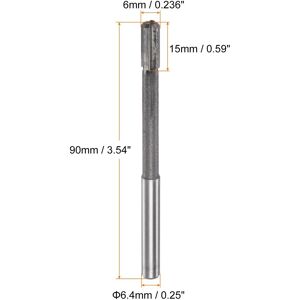Unique 2pcs 6mm H7 Tungsten Carbide Tip Straight Flutes Lathe Machine Chucking Reamer Gray 6mm Unique 2pcs 6mm H7 Tungsten Carbide Tip Straight Flutes Lathe Machine Chucking Reamer Gray 6mm