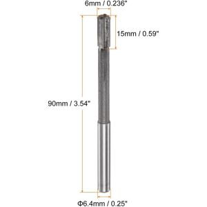 Unique 6mm H7 Tungsten Carbide Tip Straight Flutes Lathe Machine Chucking Reamer Gray 6mm Unique 6mm H7 Tungsten Carbide Tip Straight Flutes Lathe Machine Chucking Reamer Gray 6mm