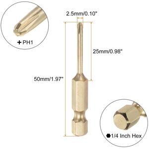 Unique 5pcs PH1 Phillips Head Screwdriver Drill 2 0.1 Unique 5pcs PH1 Phillips Head Screwdriver Drill 2 0.1
